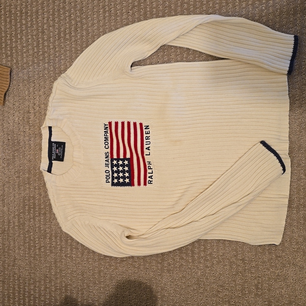Polo ralph lauren vintage flag sweater